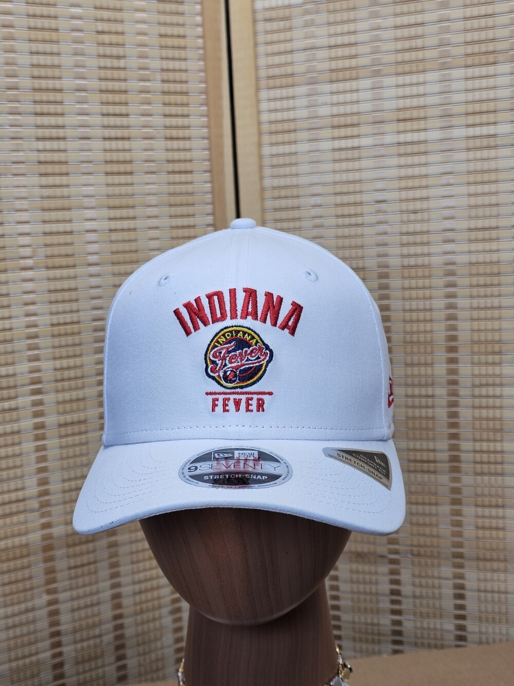 New Era Indiana Fever 9SEVENTY Stretch-Snap Adjustable White WNBA Hat New